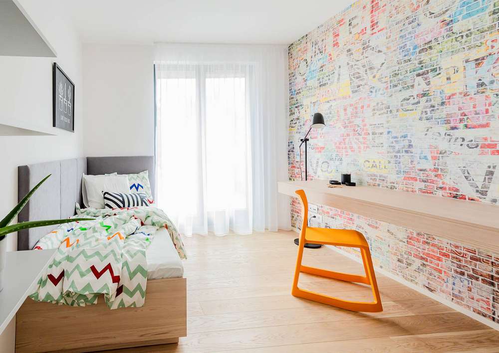 Tapety od Horus Trade v interiéri bytu Gansberg Koliba