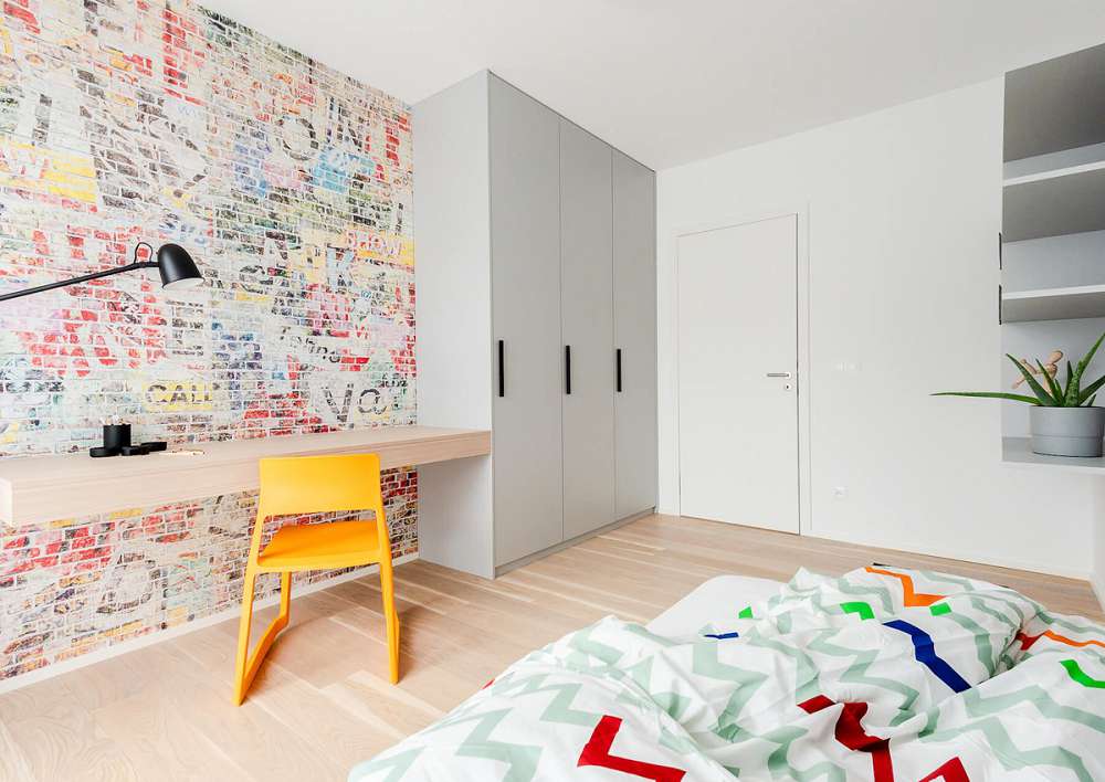 Tapety od Horus Trade v interiéri bytu Gansberg Koliba