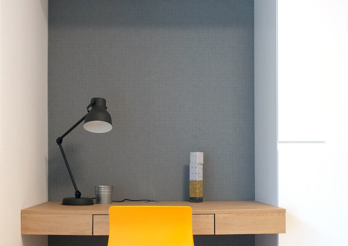 Vzorový byt Gansberg Koliba Bratislava – tapety a textílie od Horus Trade