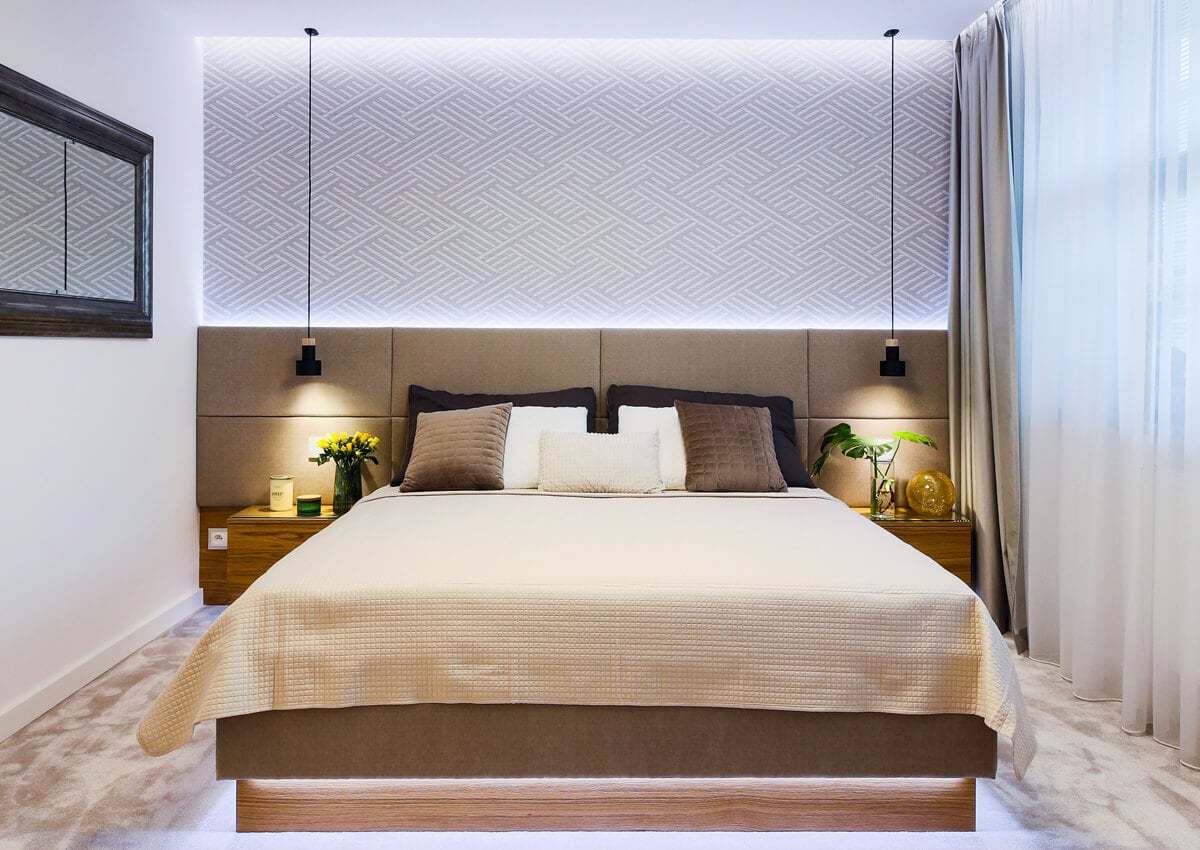 Byt v Ružinove Bratislava – tapeta Figura Arte a textil Camengo | Horus Trade